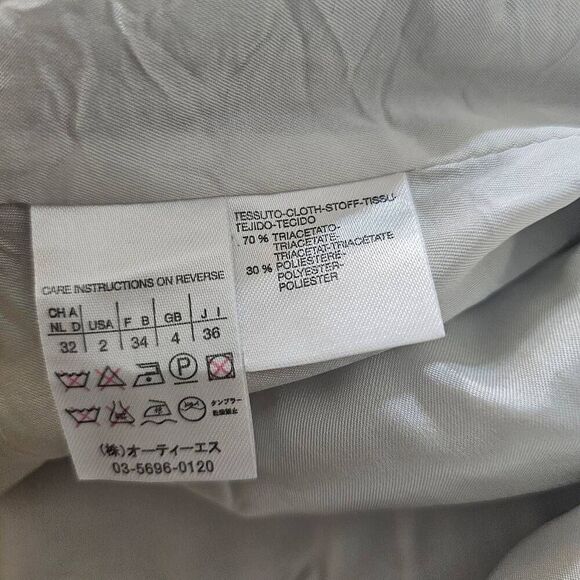 MaxMara Blazer Jacket Womens Size 2 Gray Button Up Coat - Picture 6 of 6